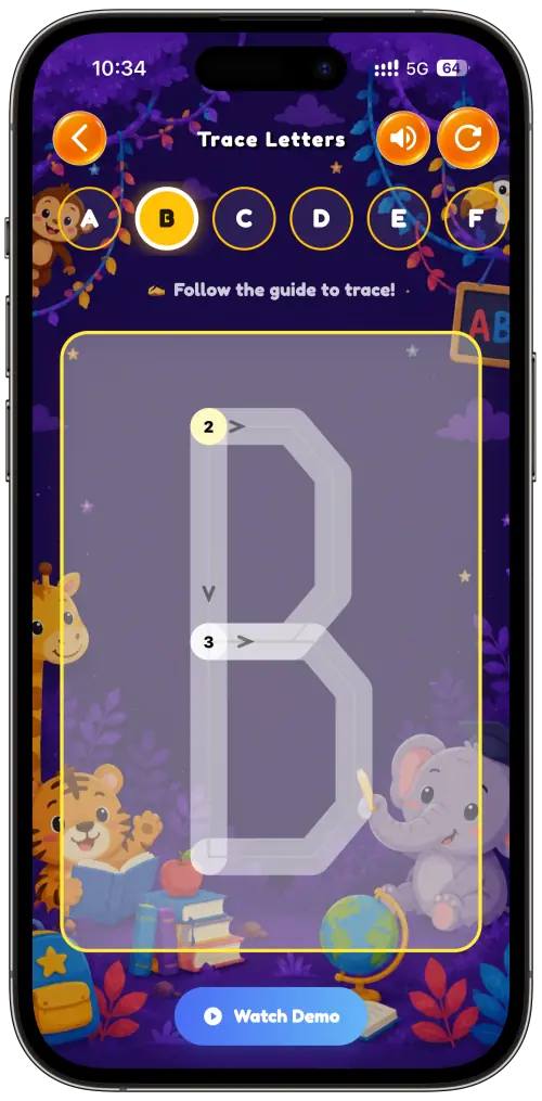 Preschool learning app designed for early childhood education